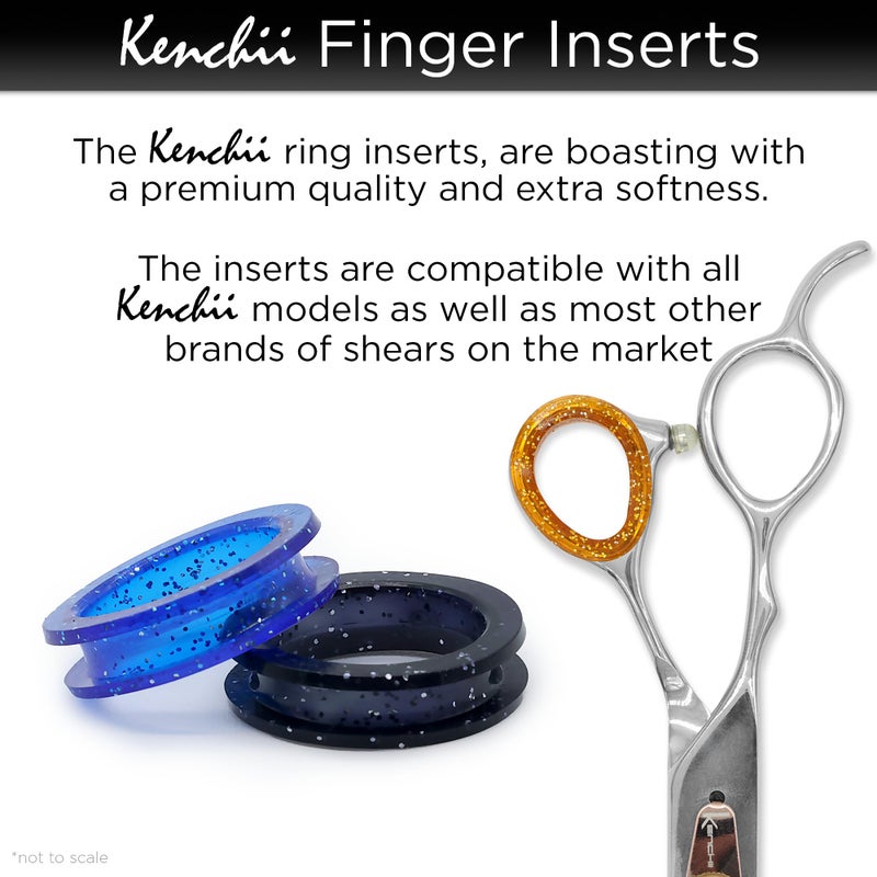 Kenchii Extra Soft Premium Shear Finger Ring Inserts - Thick, Quality Comfort. Elevate Your Grooming Experience with Precision and Style in Multiple Colors - Image 2